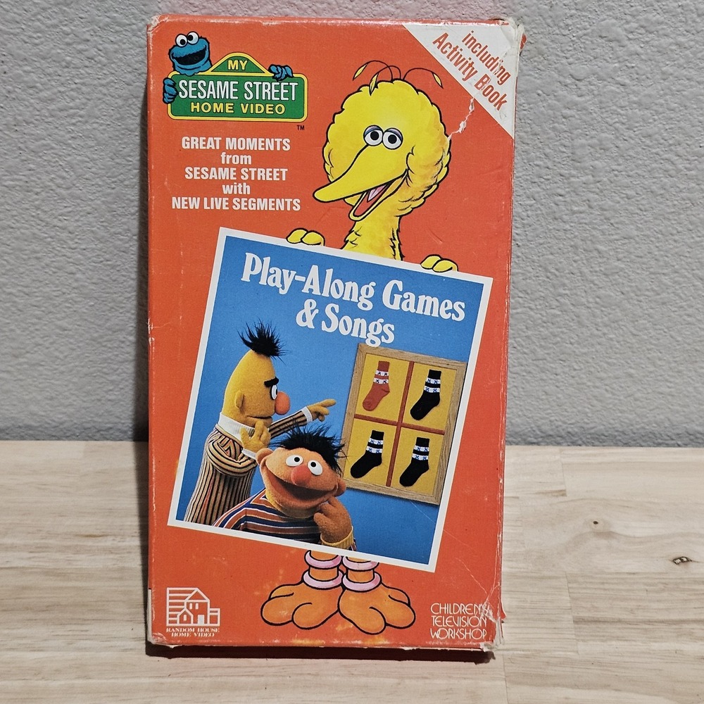 Vintage Sesame Street Play Along Games and Songs (VHS,1986) RARE